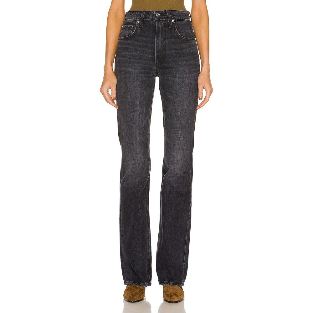 GRLFRND Melanie Jeans Black High Rise Boot Cut Flared Zip Fly Denim NWT Size 31